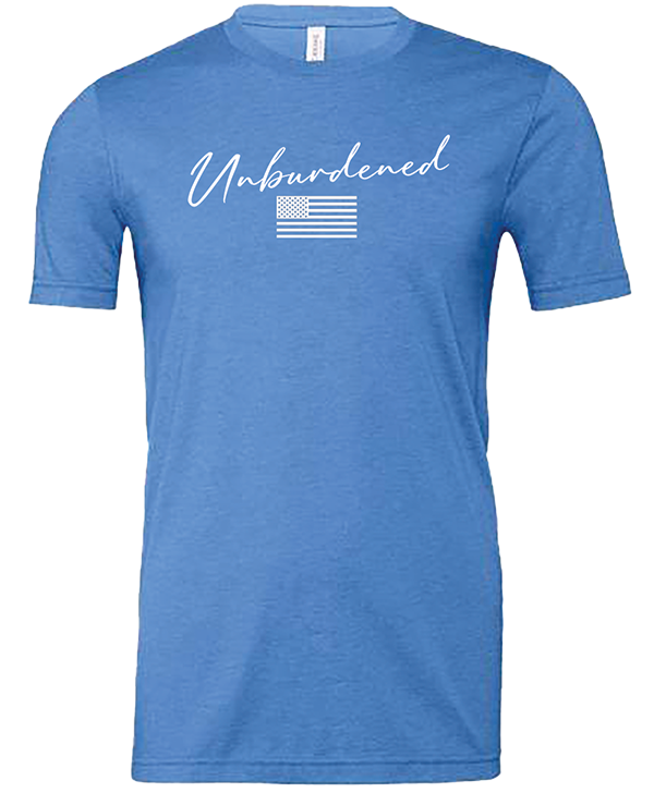 Trump Unburdened 2025 Script Unisex Tee