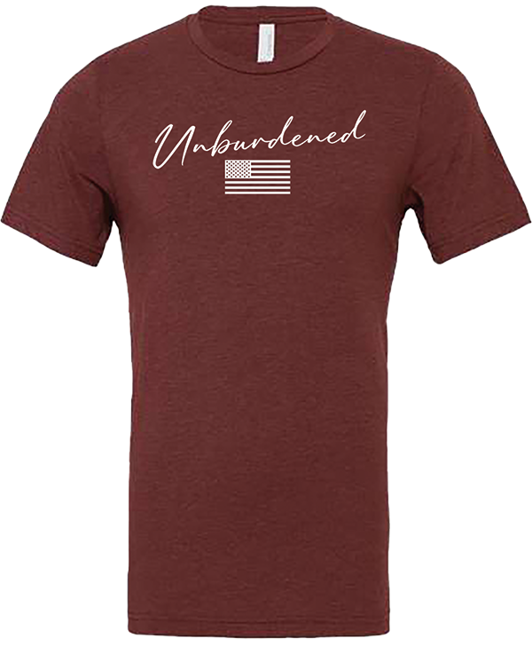 Trump Unburdened 2025 Script Unisex Tee