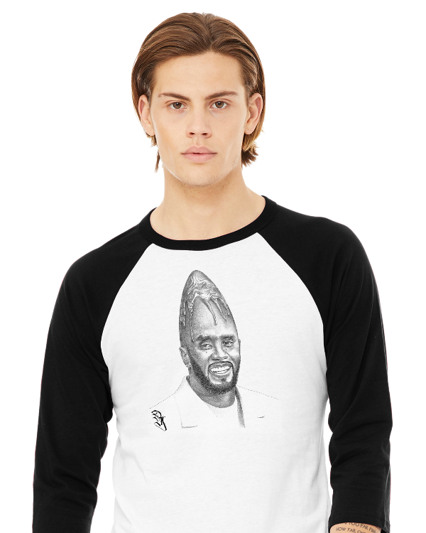 Danny Mack Sean Diddy Cones - 3/4 Sleeve Baseball Tee