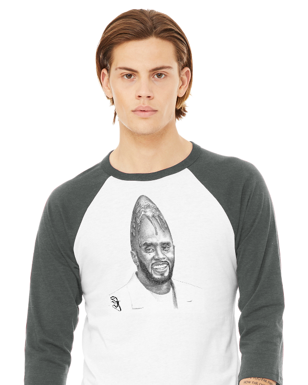 Danny Mack Sean Diddy Cones - 3/4 Sleeve Baseball Tee