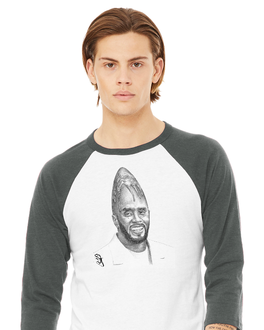 Danny Mack Sean Diddy Cones - 3/4 Sleeve Baseball Tee