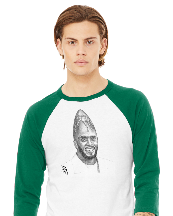 Danny Mack Sean Diddy Cones - 3/4 Sleeve Baseball Tee