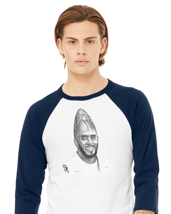 Danny Mack Sean Diddy Cones - 3/4 Sleeve Baseball Tee