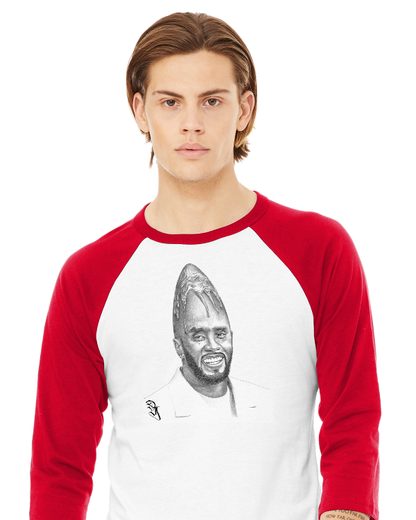 Danny Mack Sean Diddy Cones - 3/4 Sleeve Baseball Tee
