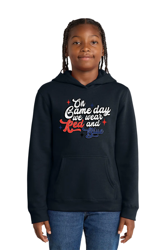 Person wearing a black hoodie with text on a white background. Paper Street Print Co, Blairstown, NJ.