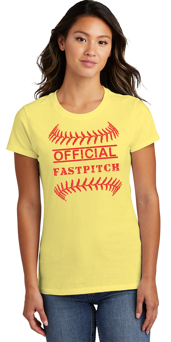 Ladies Fast-Pitch 100% Cotton Tee