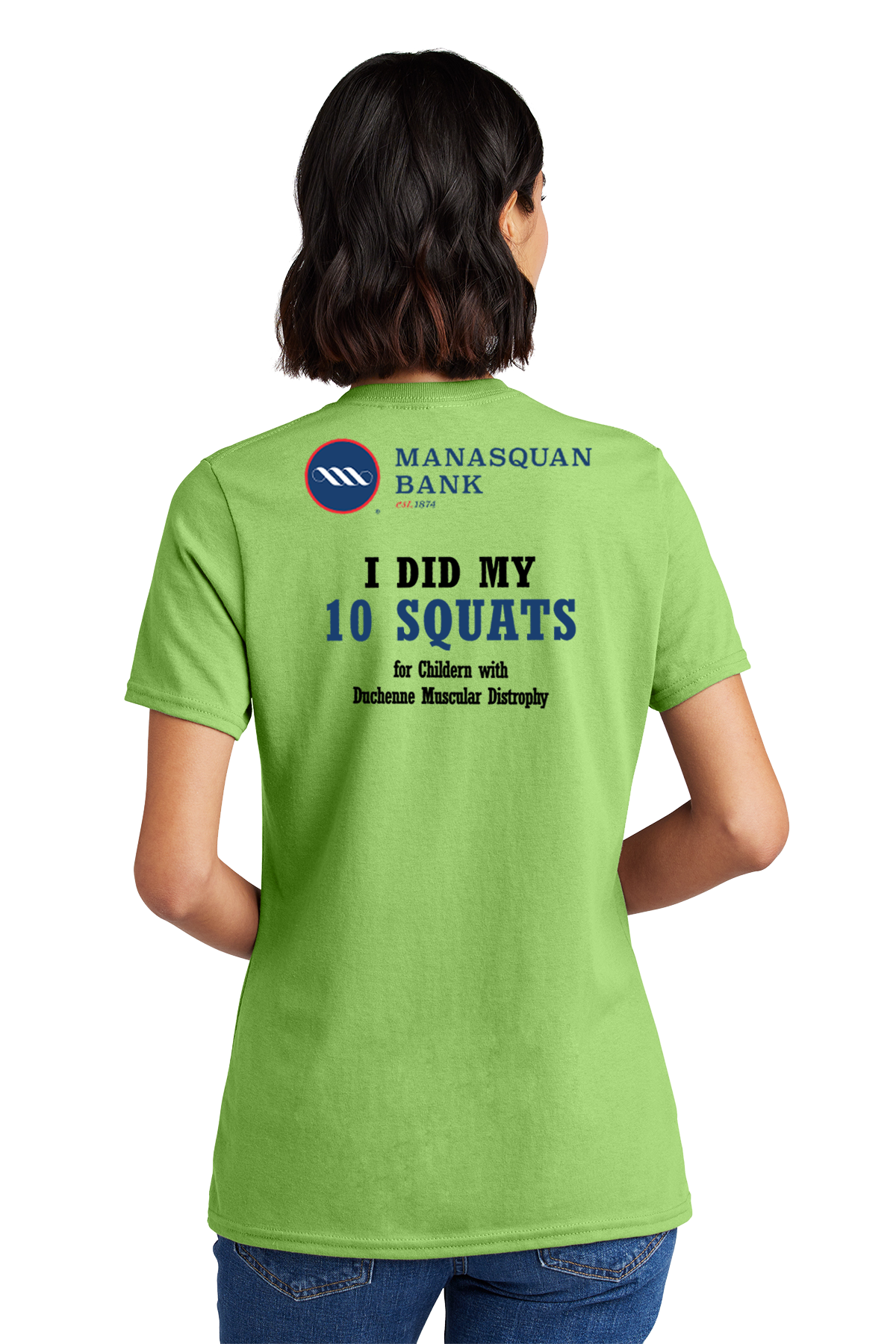 Ladies 100% Cotton V-Neck Tee