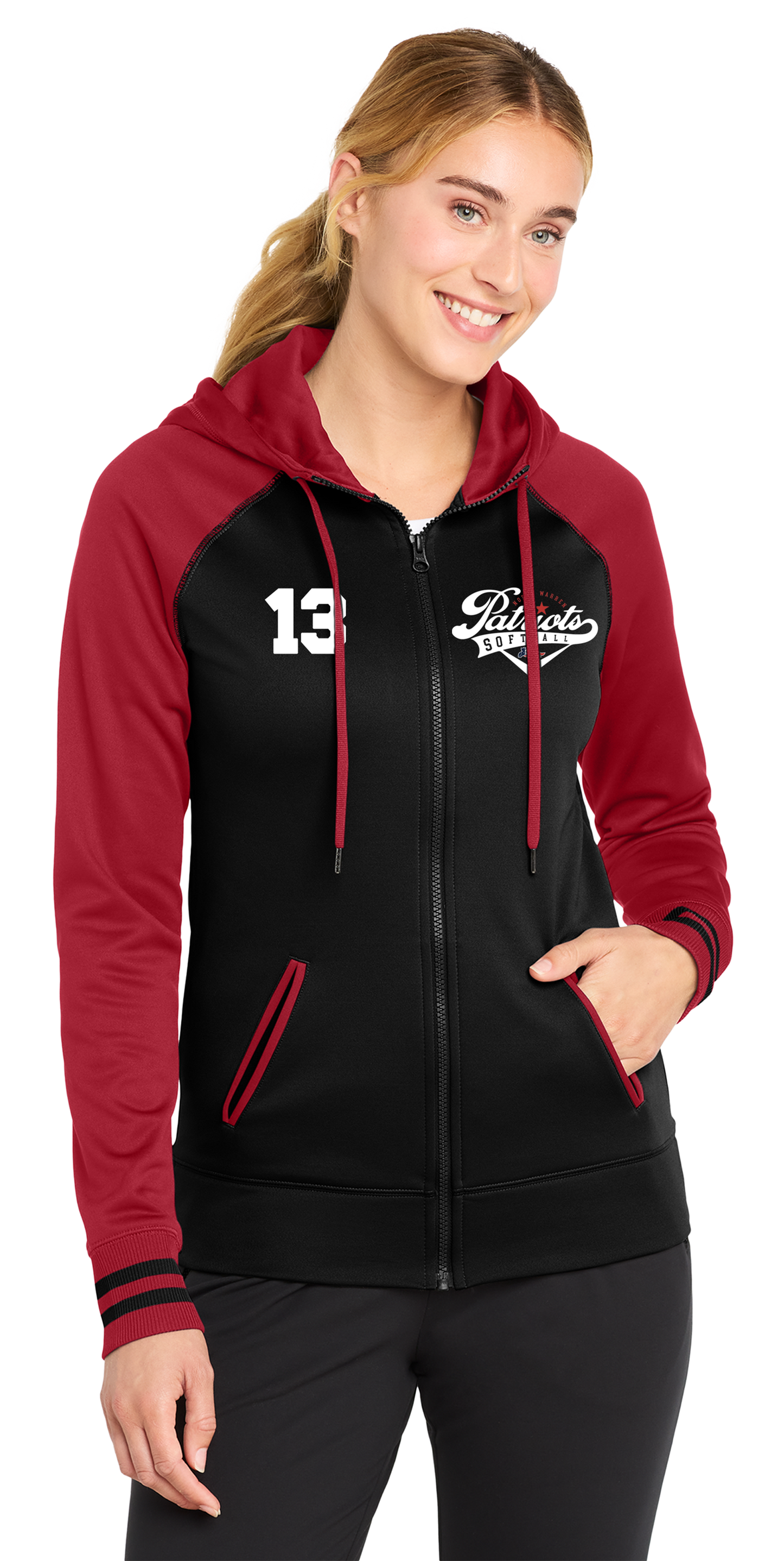 Ladies Varsity Fleece Full-Zip Hoodie