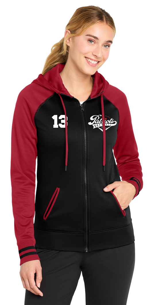 Ladies Varsity Fleece Full-Zip Hoodie