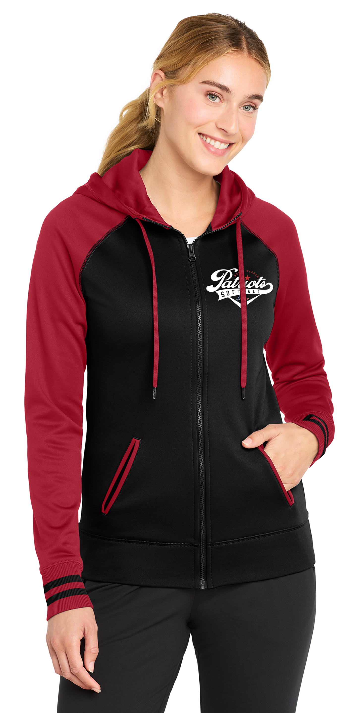 Ladies Varsity Fleece Full-Zip Hoodie