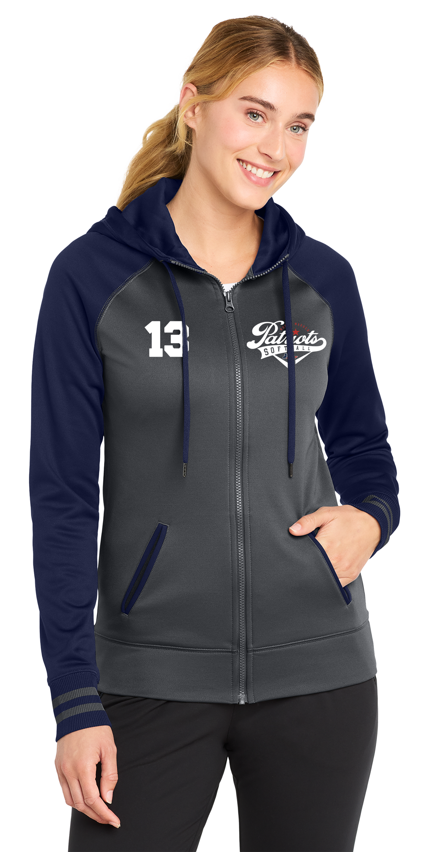 Ladies Varsity Fleece Full-Zip Hoodie