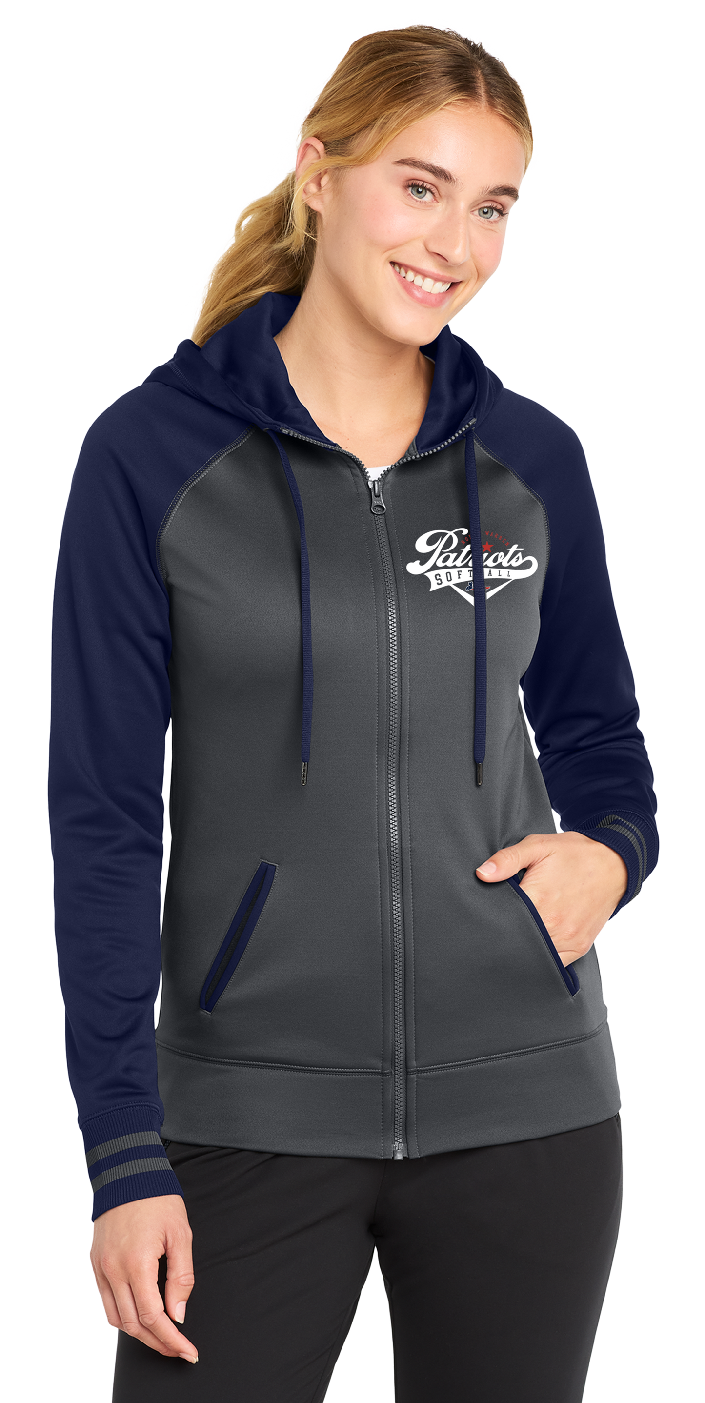 Ladies Varsity Fleece Full-Zip Hoodie