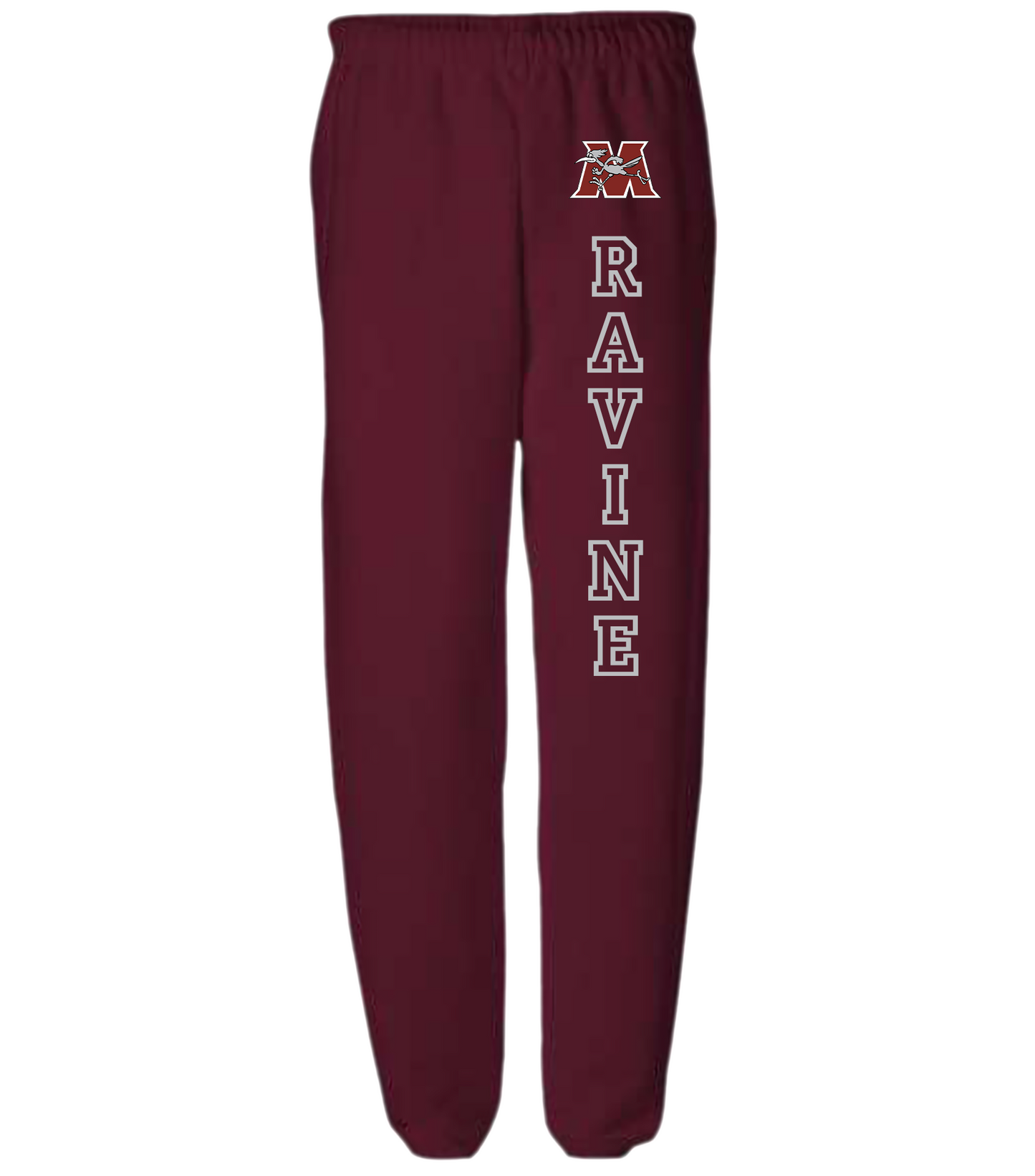 Ravine Drive Roadrunners Adult Sweatpants Maroon