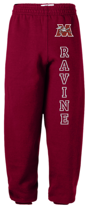 Ravine Drive Roadrunners Youth Maroon Sweatpants