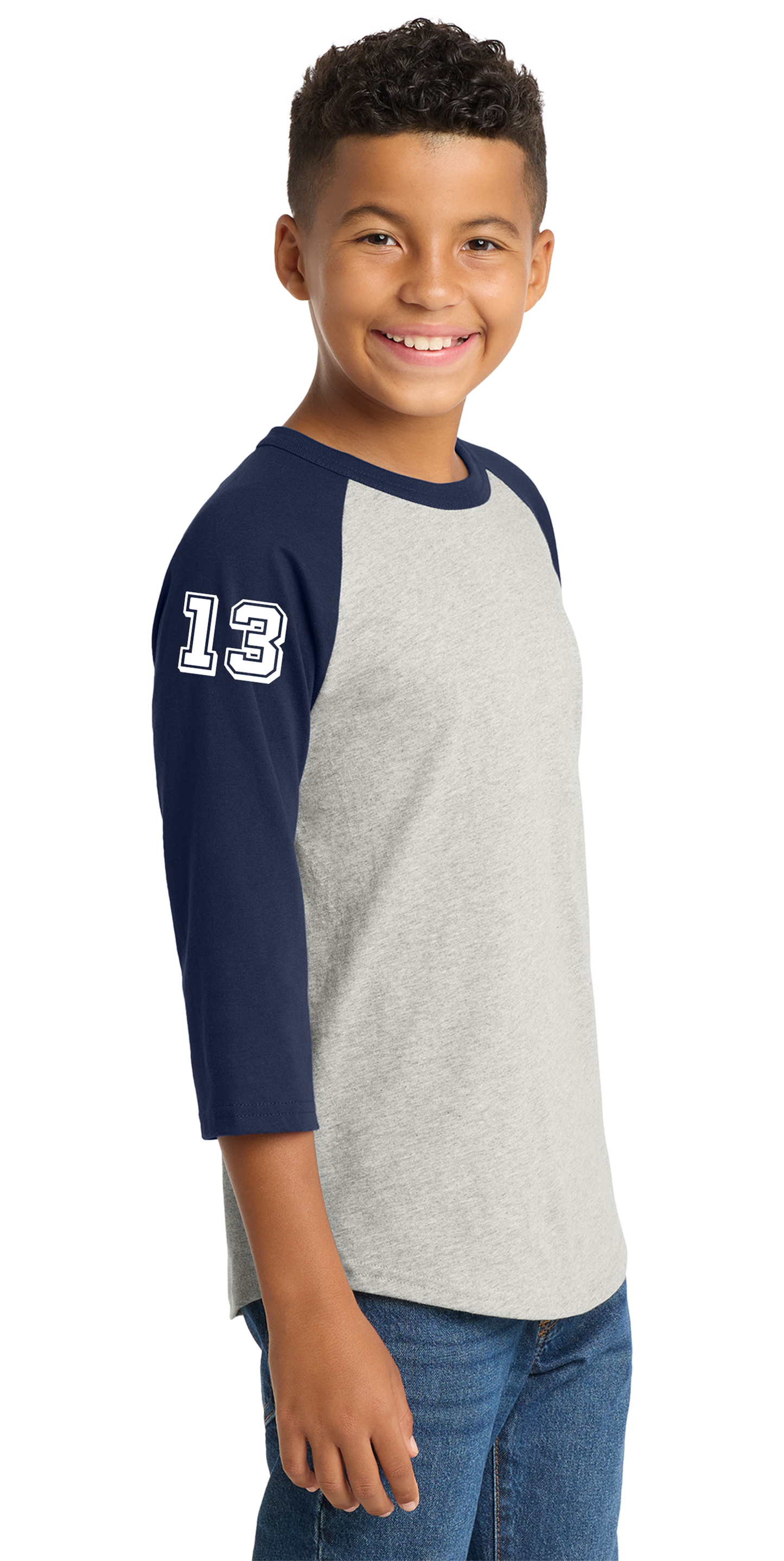 Youth Colorblock 100% Cotton Raglan Jersey Tee