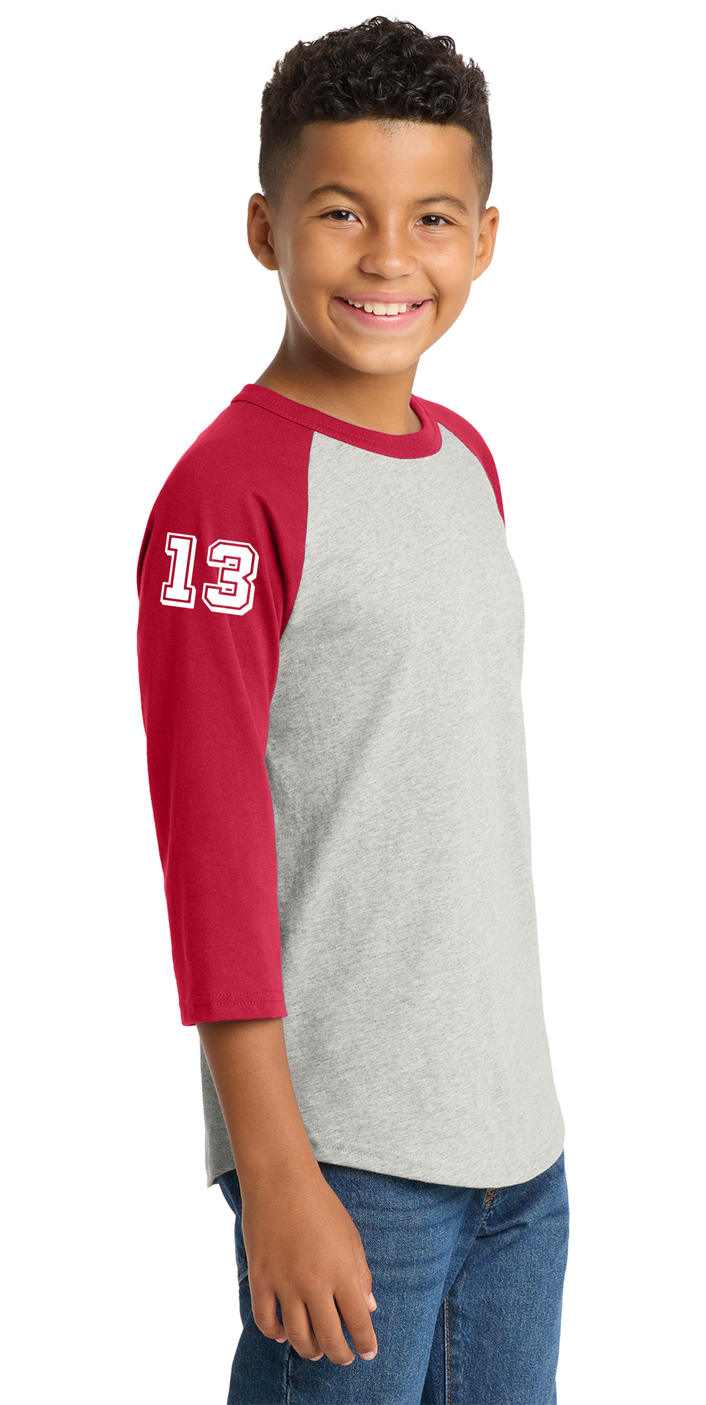 Youth Colorblock 100% Cotton Raglan Jersey Tee