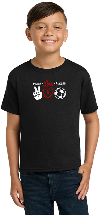 ☮ ♥ ⚽ Peace Love Soccer Tee - Youth