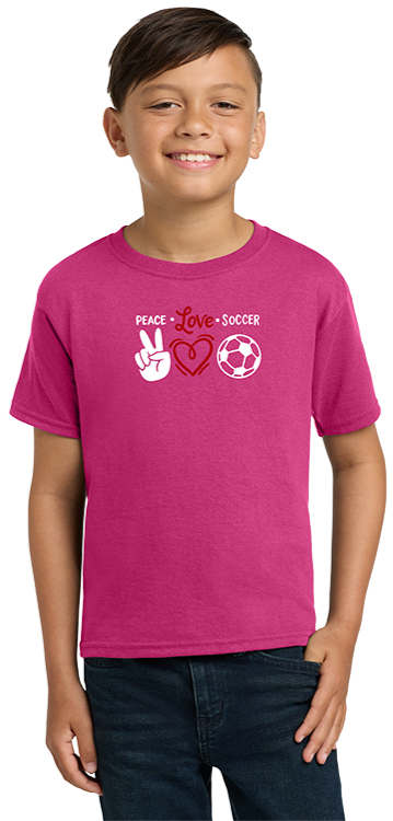 ☮ ♥ ⚽ Peace Love Soccer Tee - Youth