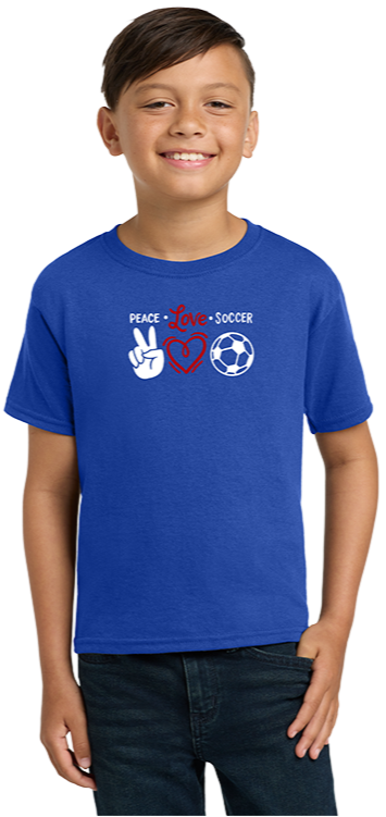 ☮ ♥ ⚽ Peace Love Soccer Tee - Youth