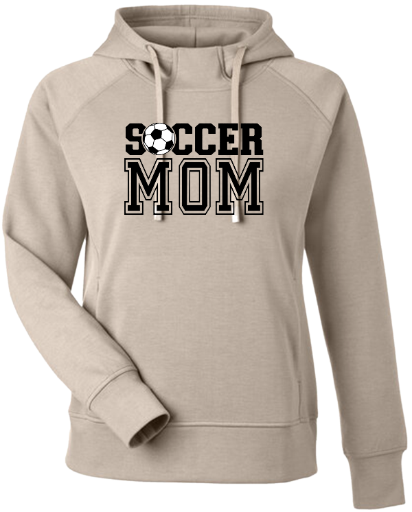 Soccer Mom - Ladies 8.8oz Tri-Blend Fleece Hoodie