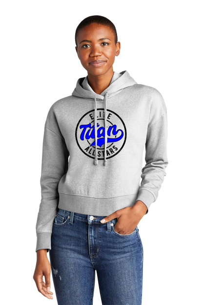 Person wearing a gray hoodie with a logo and text, standing against a white background. Paper Street Print Co, Blairstown, NJ.