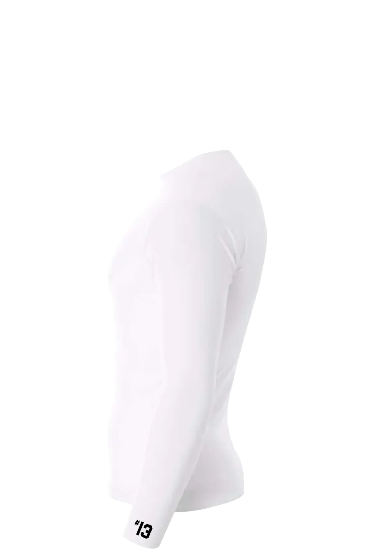 White knee-high sock with a brand logo on a white background. Cheshire Soccer Academy. Paper Street Print Co, Blairstown, NJ.