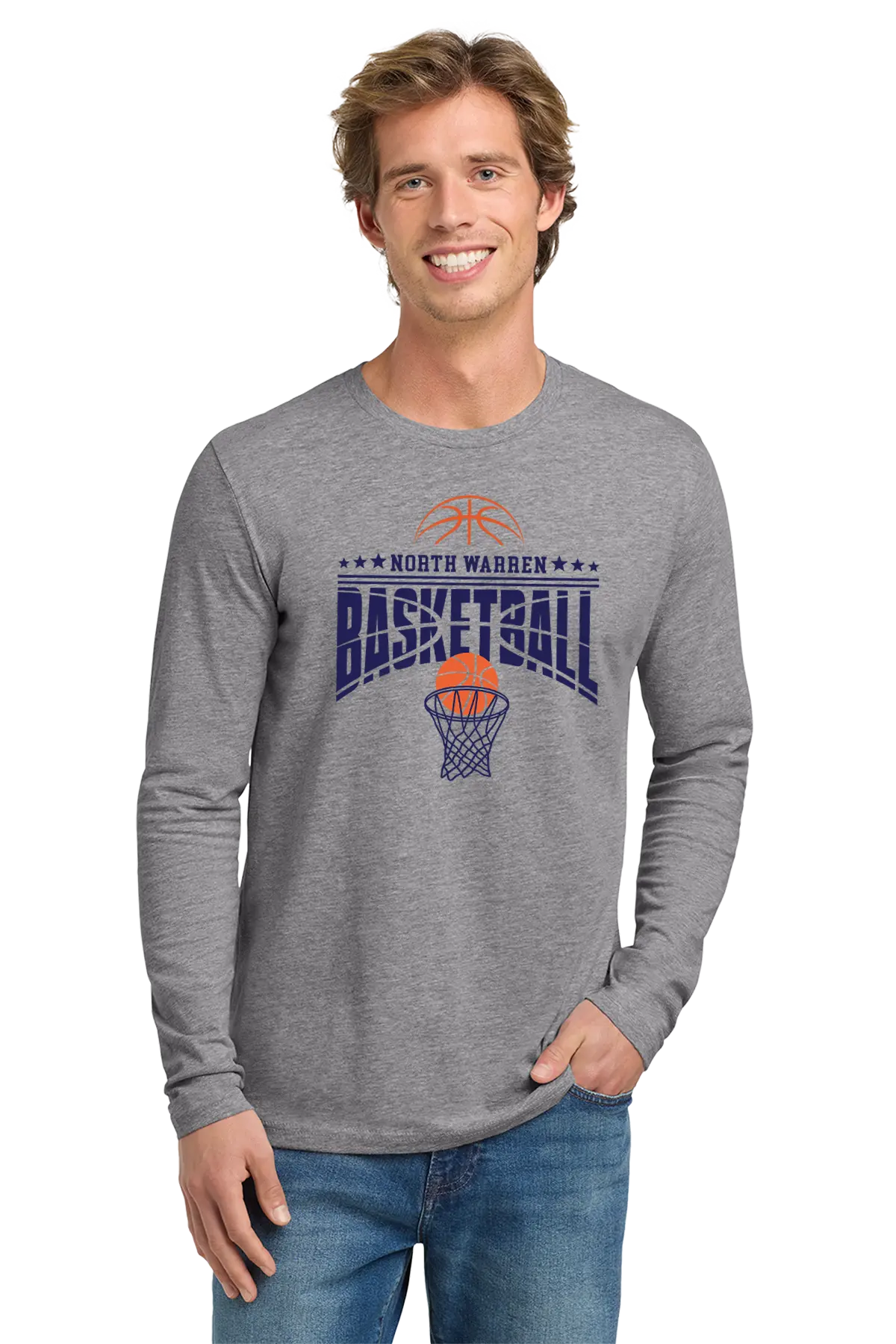 Unisex Vintage NW Basketball Long Sleeve Tee