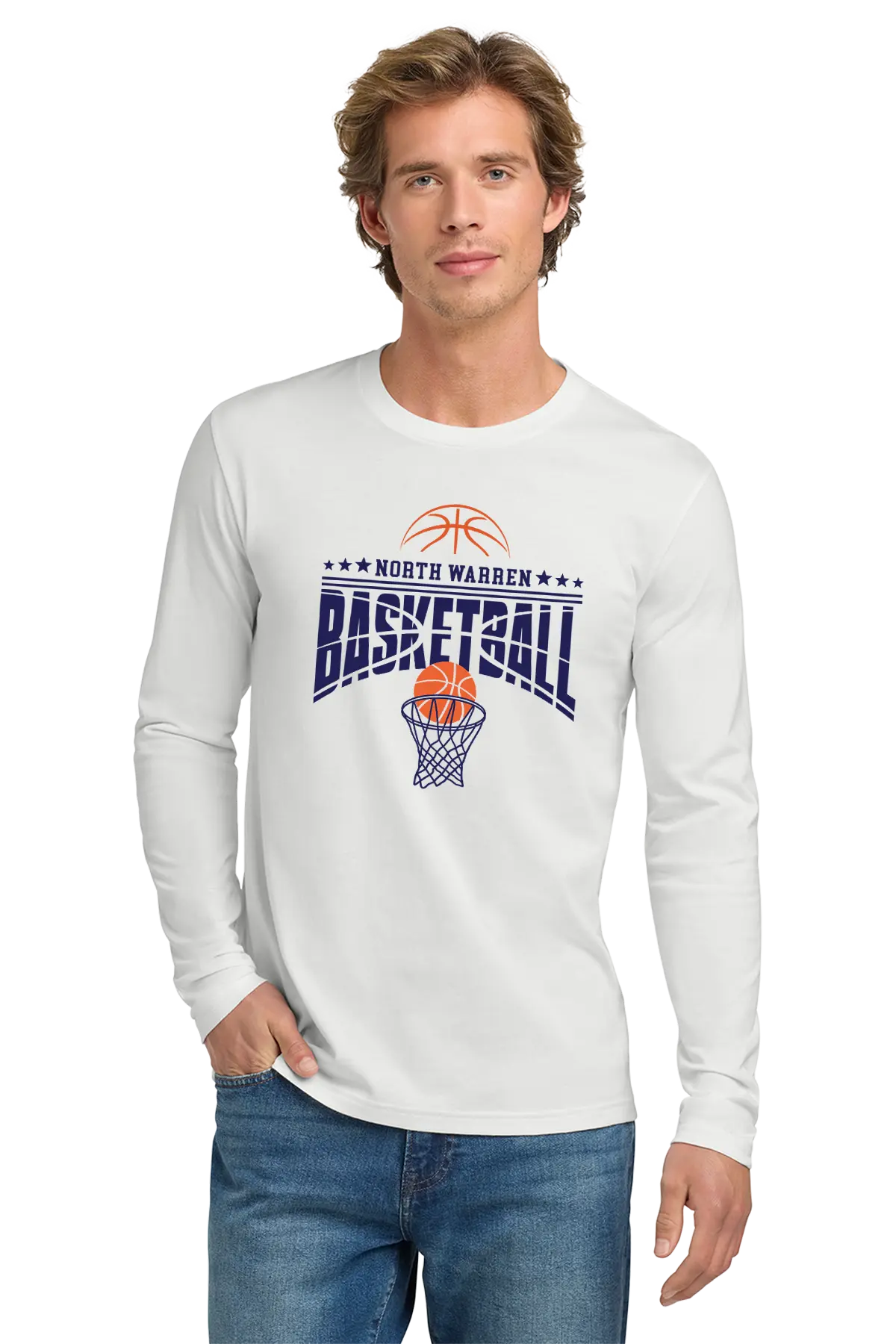 Unisex Vintage NW Basketball Long Sleeve Tee