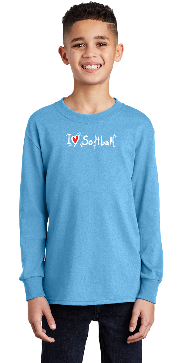 I ♥ Softball Long Sleeve Tee - Youth