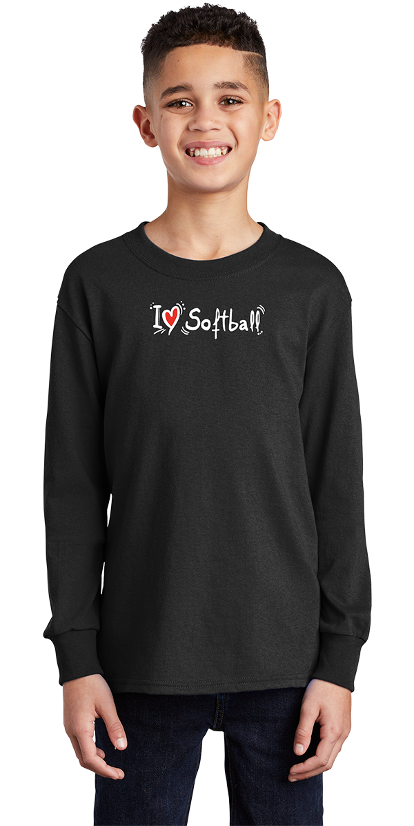 I ♥ Softball Long Sleeve Tee - Youth