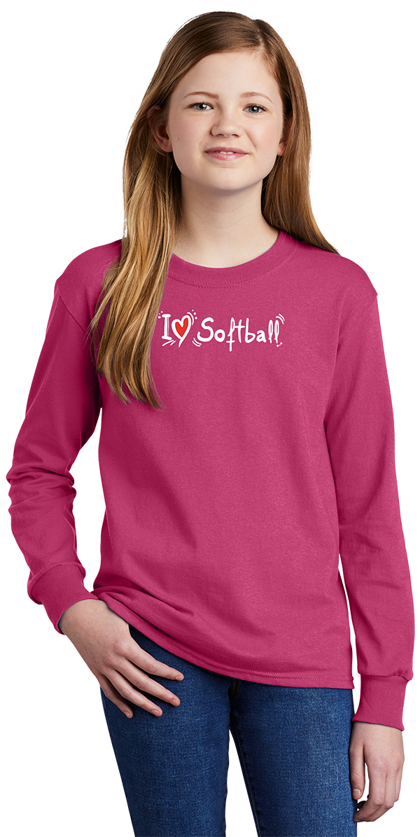 I ♥ Softball Long Sleeve Tee - Youth