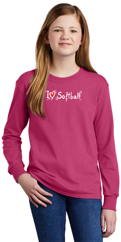 I ♥ Softball Long Sleeve Tee - Youth