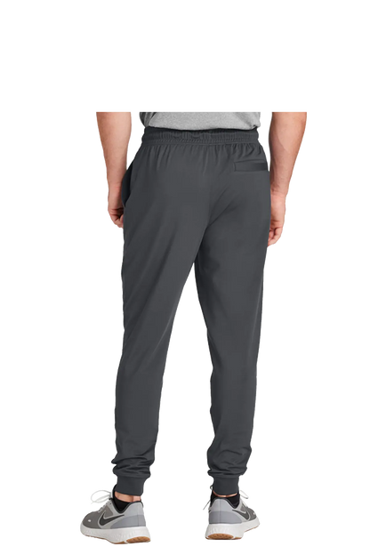 Person wearing gray jogger pants on a white background. BRT Towing and Recovery, Paper Street Print Co, Blairstown, NJ.