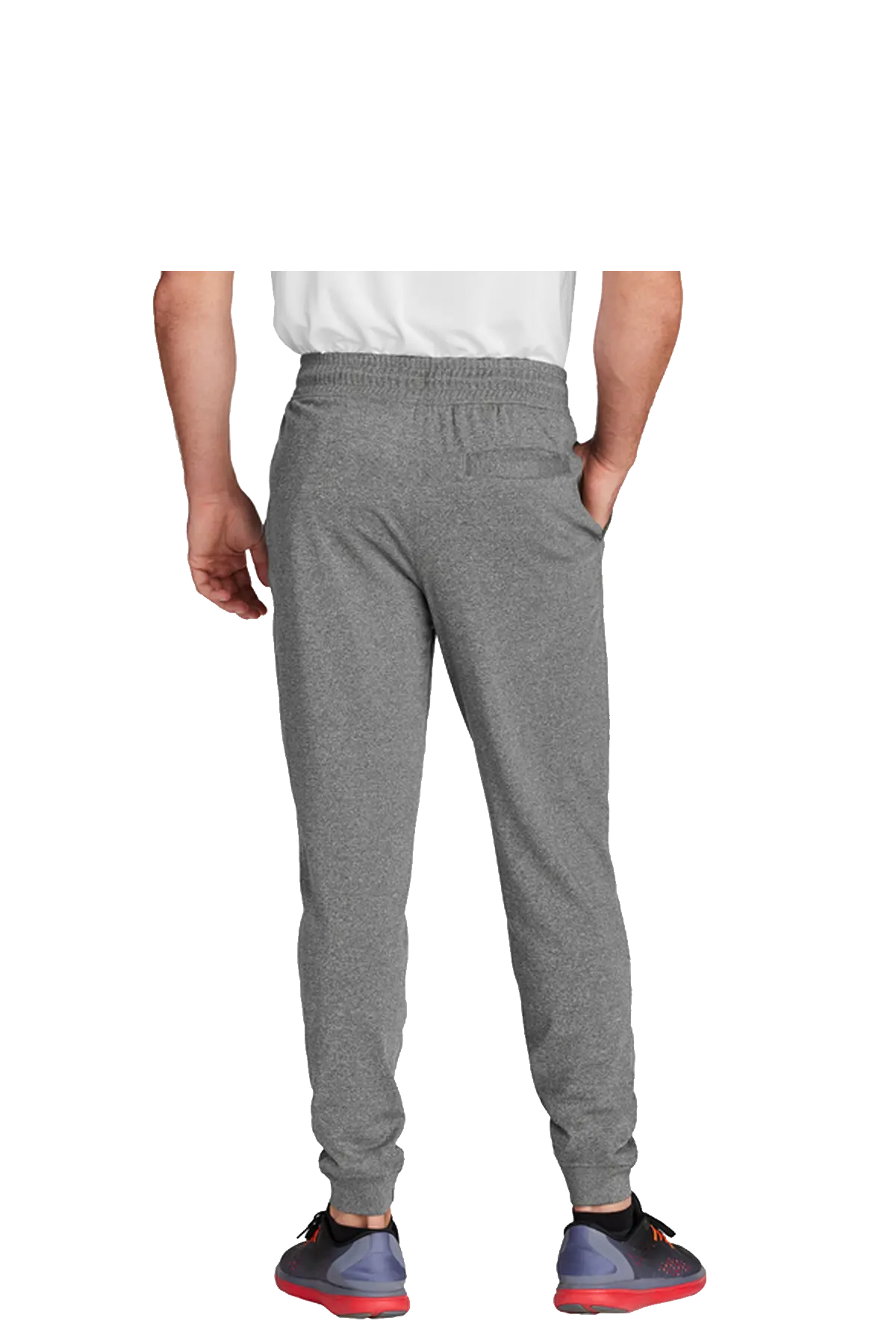 Person wearing gray sweatpants on a white background. BRT Towing and Recovery, Paper Street Print Co, Blairstown, NJ.