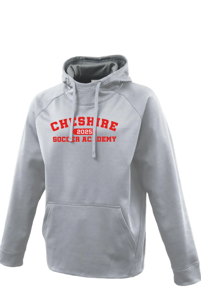 Gray hoodie with red text on a white background. Paper Street Print Co, Blairstown, NJ.