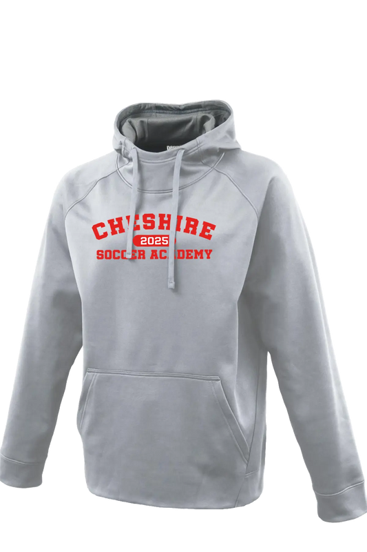 Gray hoodie with red text on a white background. Paper Street Print Co, Blairstown, NJ.