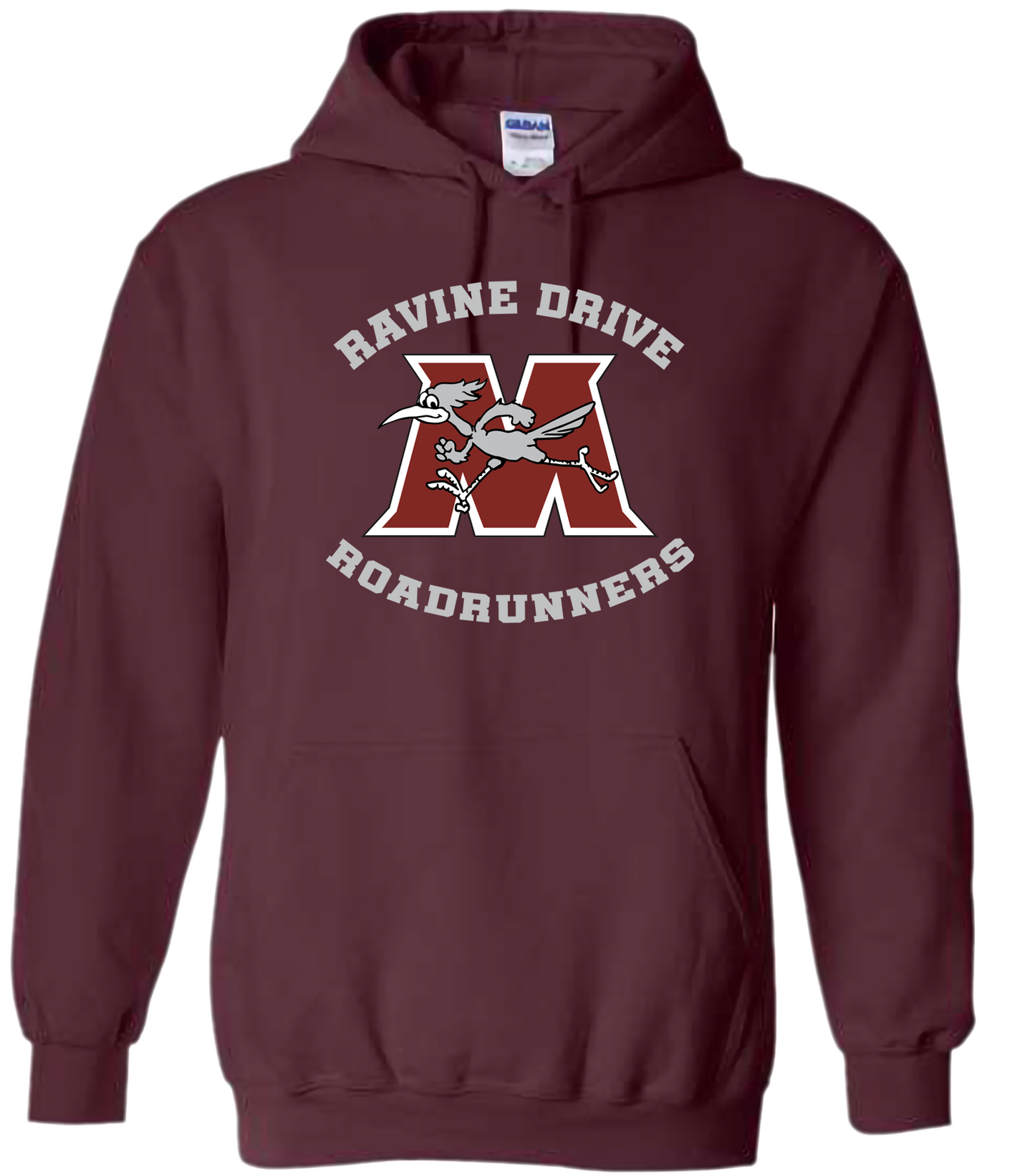 Ravine Drive Roadrunners Adult Pullover Sweatshirt Maroon