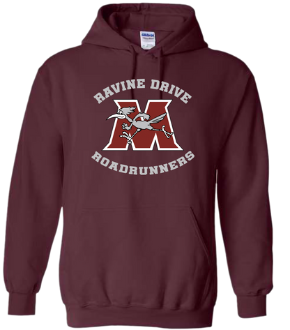 Ravine Drive Roadrunners Adult Pullover Sweatshirt Maroon