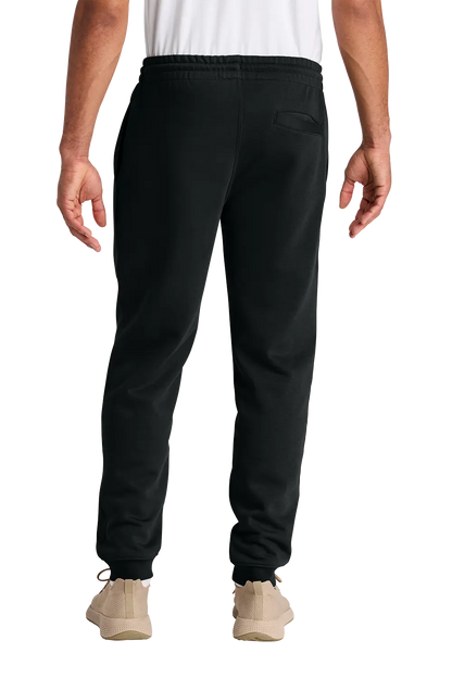 Person wearing black jogger pants on a white background. HG Show Horses, Paper Street Print Co, Blairstown, NJ.