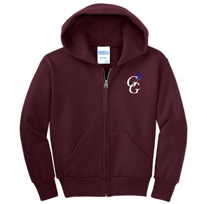 Youth Zip-Up Hoodie - 7.8oz 50/50 Fleece