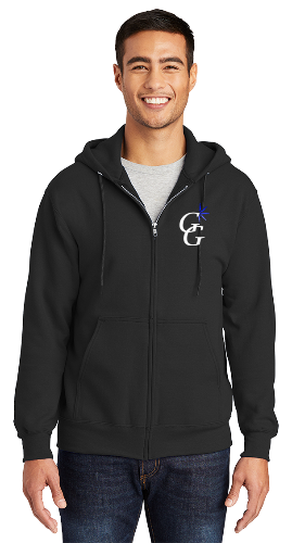 Adult Zip-Up Hoodie - 9oz 50/50 Fleece