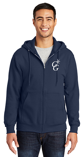 Adult Zip-Up Hoodie - 9oz 50/50 Fleece